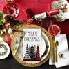 Horaldaily 100 ChristmasDisposable Paper Decorative Guest Napkins, Xmas Tree Buffalo Plaid Red for Party Lunch Dinner Kitchen Bathroom view 4