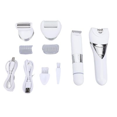TARSHYRY Electric Body Hair Trimmer Womens Bikini Trimmer Lady Shaver with USB Rechargeable IPX6 Washable Rounded Safety Cutter Heads for Pubic Hair Grooming with Foot Grinder Head