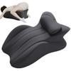 Butt Cushion for Couples, Low-Profile Design Couples Pillow for Intimacy, 23"15"9" Wedge Pillow Memory Foam, Recovers After Impact, Provides Intimacy Support (Dark Grey) view 1