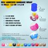 12 Pack Self Adhesive Bandage Wrap, 2.5cm x 4.5m Non-Woven Self Adherent Cohesive Bandage, Vet Wrap Wound Tape for Thumb Finger Wrist Knee Ankle, Skin view 2
