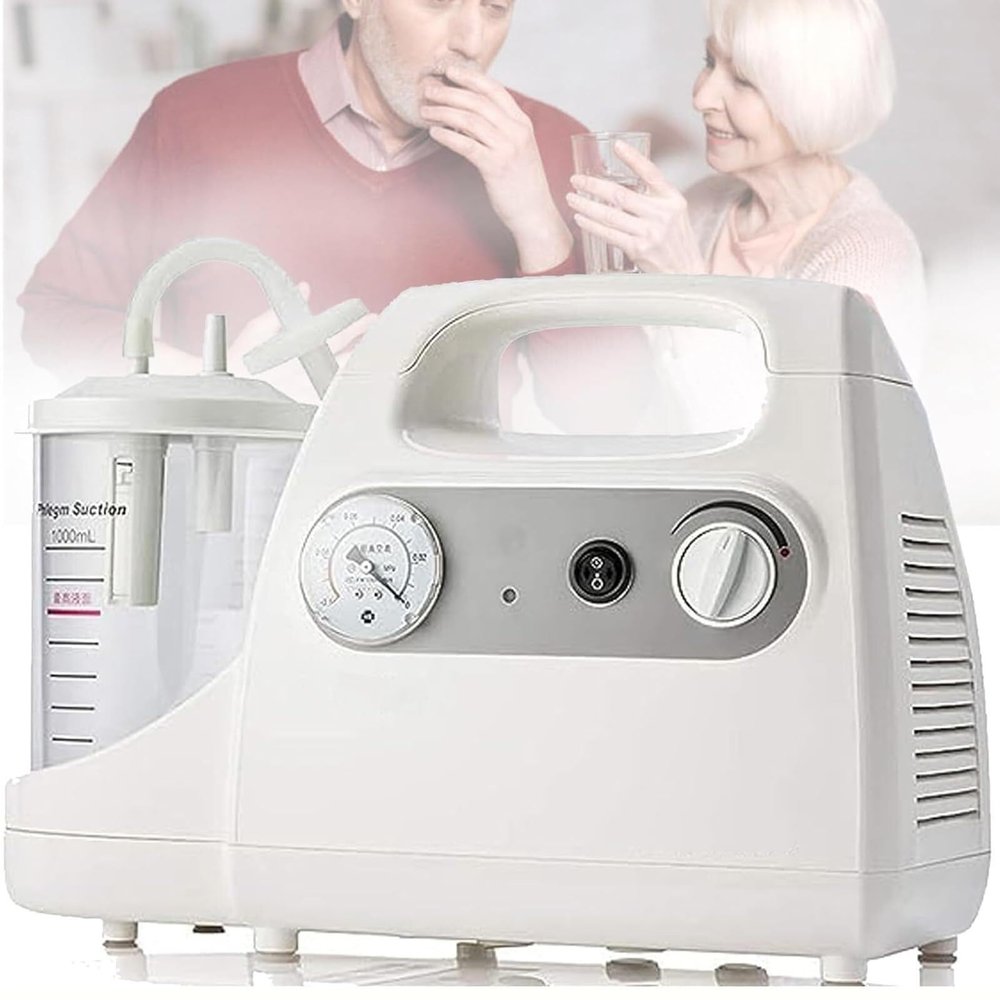 Automatic Electric Sputum Suction Pump, Portable Mucus Removal Device with 50 Disposable Hoses, Ideal for Elderly and Children's Respiratory Care