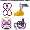 1 Pair Wheelchair Push Rim Covers | Universal 20/22/24 Inch Silicone Non-Slip & Wear-Resistant Hand Push Ring Protectors, Rear Wheel Grip Accessories for Wheelchairs view 3