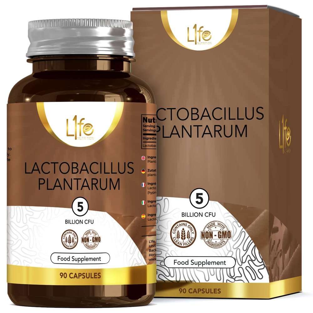 LN Lactobacillus Plantarum | 90 L-Plantarum Capsules - 5 Billion CFU High Strength per Serving | Lactobacillus | Non-GMO, Gluten & Allergen Free | Made in the UK
