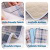 Hearda Reusable Incontinence Bed Pad, Absorbent Washable Incontinence Bed Sheets Plaid Checked Pattern Quilted Non-slip Bed Mattress Protector for Kids Adults Elderly (Pink,180x200cm) view 3