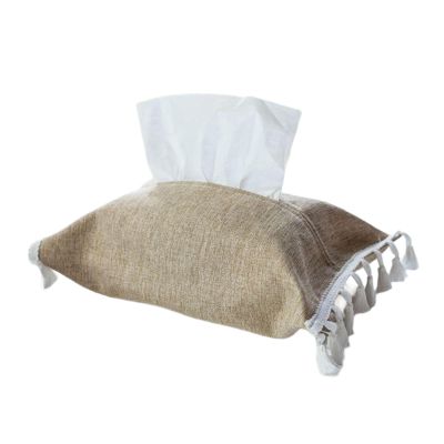 Elegant Sturdy Fabric Tissue Box Covers Portable for Home and Office Decoration with Soft Cotton Linen Materials