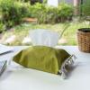 Elegant Sturdy Fabric Tissue Box Covers Portable for Home and Office Decoration with Soft Cotton Linen Materials view 4