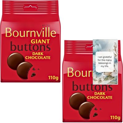 Chocolate Bundle With Bournville Giant Buttons Dark Chocolate (2 Pack) By Oerich Gift