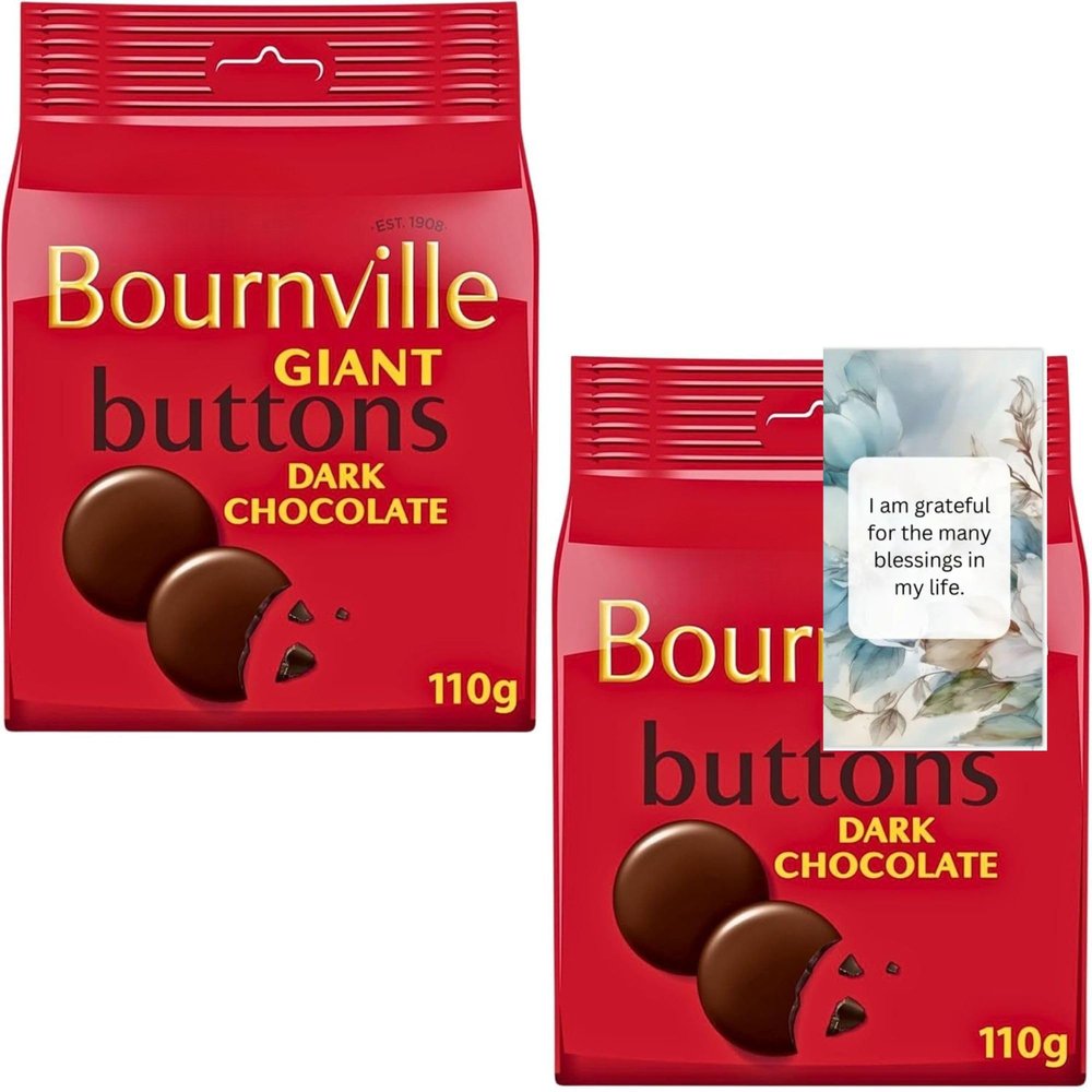 Chocolate Bundle With Bournville Giant Buttons Dark Chocolate (2 Pack) By Oerich Gift