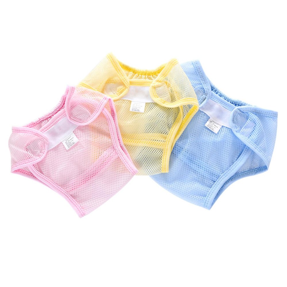 UKCOCO 3pcs Mesh Cloth Diaper Cover Washable Breathable Training Pants for Diapers