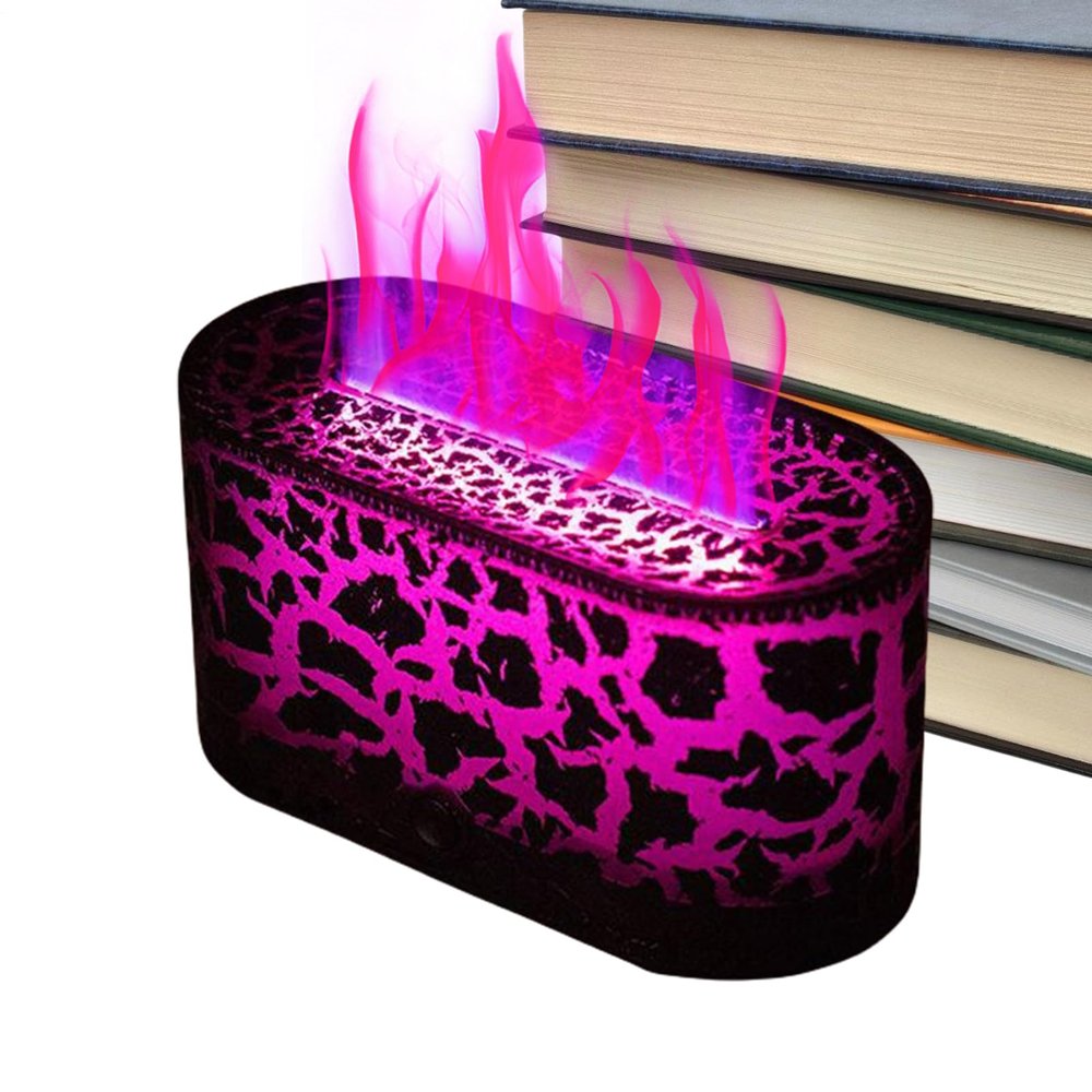 Fire Diffuser,Cool Crack Flame Diffuser | Decorative Aromatherapy Quiet Humidifier for Bathroom Bedroom Living Room Hotel Yoga Tent Spa Nursery Car