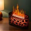 Fire Diffuser,Cool Crack Flame Diffuser | Decorative Aromatherapy Quiet Humidifier for Bathroom Bedroom Living Room Hotel Yoga Tent Spa Nursery Car view 2