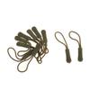 10 Pieces Zipper Pull Cord Zip Puller Fastener Slider Replacement Army Green view 1