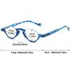 ABETOS Retro Half Moon Reading Glasses Semi Rimless Blue Light Blocking Eyeglasses Men Women Spring Hinges Small Lightweight Computer Half Readers, Blue 1.0 view 2