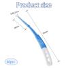 AYNKH 60 Pieces of Interdental Brushes, Silicone Interdental Brushes with Non-Slip Handles, Curved Shaped Sticks for Cleaning Between Teeth, Blue view 2