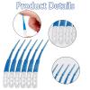 AYNKH 60 Pieces of Interdental Brushes, Silicone Interdental Brushes with Non-Slip Handles, Curved Shaped Sticks for Cleaning Between Teeth, Blue view 3