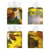 Bee Honeybee1 Print PVC Leather Tissue Box Holder Napkin Facial Tissues Holder Dispenser for Bathroom Home view 2