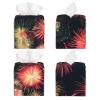 Beautiful Fireworks Print PVC Leather Tissue Box Holder Napkin Facial Tissues Holder Dispenser for Bathroom Home view 2