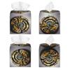Clock Art Print PVC Leather Tissue Box Holder Napkin Facial Tissues Holder Dispenser for Bathroom Home view 2