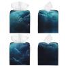 Blue Galaxy Print PVC Leather Tissue Box Holder Napkin Facial Tissues Holder Dispenser for Bathroom Home view 2