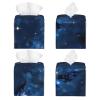 Blue Galaxy Print PVC Leather Tissue Box Holder Napkin Facial Tissues Holder Dispenser for Bathroom Home view 2