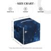 Blue Galaxy Print PVC Leather Tissue Box Holder Napkin Facial Tissues Holder Dispenser for Bathroom Home view 4