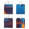 Chicago Night Print PVC Leather Tissue Box Holder Napkin Facial Tissues Holder Dispenser for Bathroom Home view 2