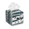 Beauty Birch Tree Print PVC Leather Tissue Box Holder Napkin Facial Tissues Holder Dispenser for Bathroom Home view 1
