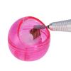 OVAQUIXI Nail Art Drill Head Dual Clean Brush Case Box for Polishing Manicure Tool, Portable Size with Double-sided Adhesive, ABS Material, Pink view 3