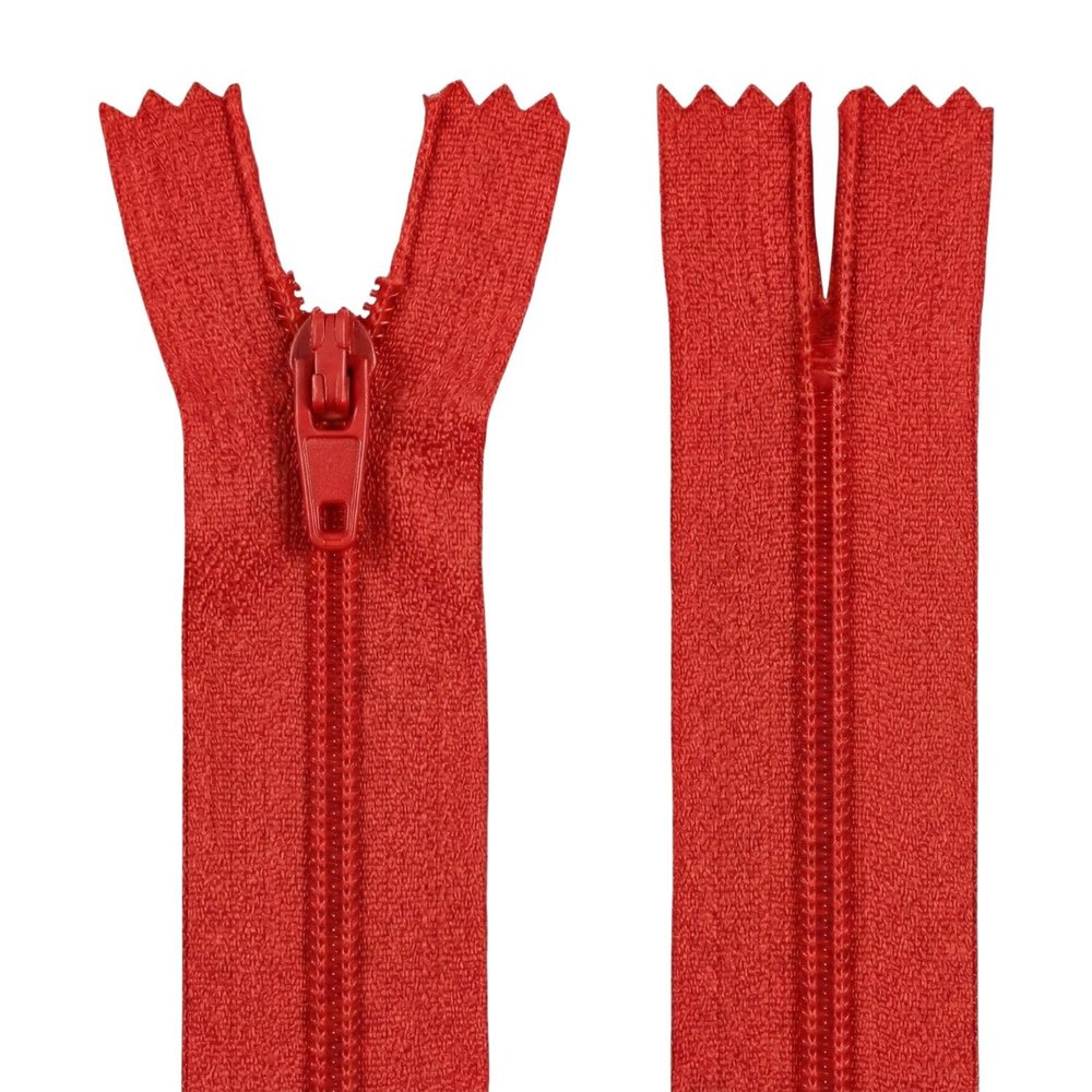 20" (50.8cm) Red Zip - Closed-End - Dressmaking, Sewing & Craft