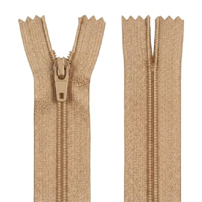 7" (17.8cm) Beige Zip - Closed-End - Dressmaking, Sewing & Craft