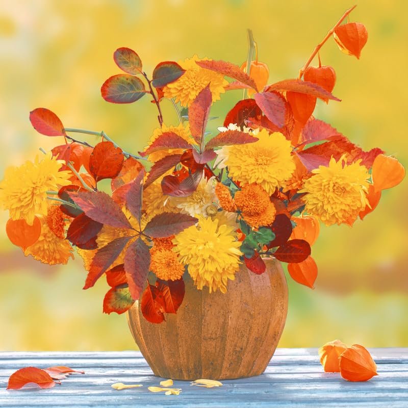 20 Napkins Autumn Bouquet Table Decoration Paper Napkins Autumn with Motif Also for Decoupage and Decoupage 33 x 33 cm
