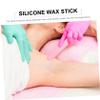 GANAZONO Silicone Wax Spatulas Random Color Hair Removal Sticks 3pcs Portable and Easy to Clean Applicator Non-stick Wax Spatulas for Hands and Feet Hair Removal view 3
