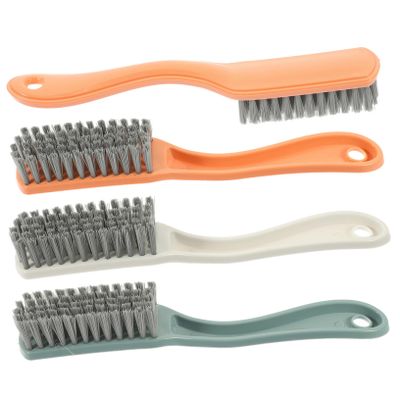 GANAZONO 4pcs Long Handle Cleaning Brush for Shoes Laundry Car Home Detailing Brush Random Color