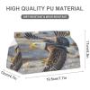 Bald Eagle Flying Tissue Box Cover Modern PU Leather Tissue Case Stylish High-end Facial Paper Organizer Dispenser for Bathroom Vanity Countertop Nightstands Desk view 3
