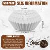 AmazingSpark 500 Pcs Extra Large Coffee Filters Disposable White Commercial Paper Filters for Coffee Brewing, Restaurants, Large Brewers, No Overflow, No Tearing (12-5/16in X 4-3/8 in) view 2