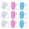 FOYTOKI 9pcs Silicone Baby Finger Toothbrush Set for Oral Cleaning and Reusable Use with Storage Boxes, Soft and Safe Training Brushes for Newborns and Young Boys and Girls view 1