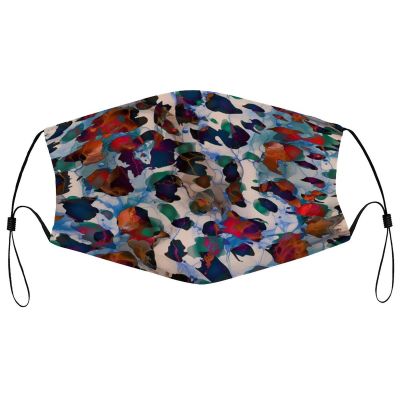 Reusable Cloth Face Mask,Colorful Leopard Print Adult Washable Face Cover With Adjustable Earloops Nose Wire