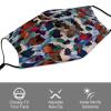Reusable Cloth Face Mask,Colorful Leopard Print Adult Washable Face Cover With Adjustable Earloops Nose Wire view 3