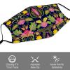 Reusable Cloth Face Mask,Vintage Ornate Floral Adult Washable Face Cover With Adjustable Earloops Nose Wire view 3