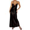 Lingerie Open Sexy Underwear Women Baby Doll Long Top Satin Shirt Mini Women's Lingerie, black, M view 1