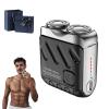 Electric Razor for Men, Portable Rotary Dual Ring Electric Shaver, Mens Shavers Electric Cordless Rechargeable, IPX7 Waterproof, Wet Dry Use (Black) view 1