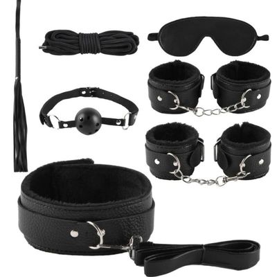 7-piece family activity gift set with adjustable leather wristband and eye mask - Q