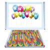 Birthday Sweet Box Gift Hamper | Bonds Rainbow Candy Canes 12 Pack Gift Box Individually Wrapped |Happy Birthday Packaging, Gift for All Ages view 1