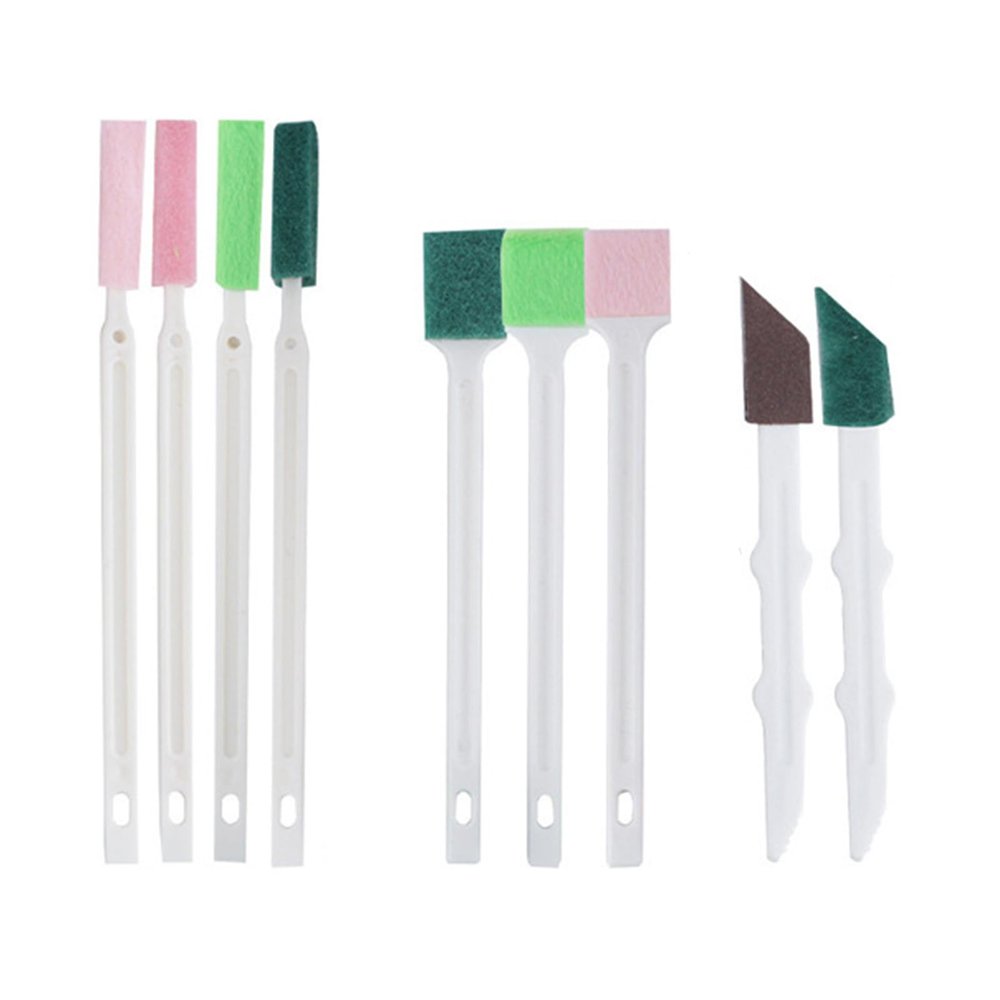 1set/9pcs MultiSize Cleaning Brushes Designed For Kitchen Sinks And Narrow Crevices With Comfortable Handle Cleaner
