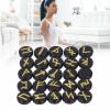 25Pcs Round Rune Stones, Rune Stone Set Crystal Engraved Symbol Stone Runes Set for Divination Yoga Meditation Spiritual (Obsidian) view 4