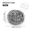 10 Pcs Metal Kitchen Scrubbing Pads Scrubs for Dishes, Pans, Pots, Ovens, Grills, Sinks(Sliver) view 3