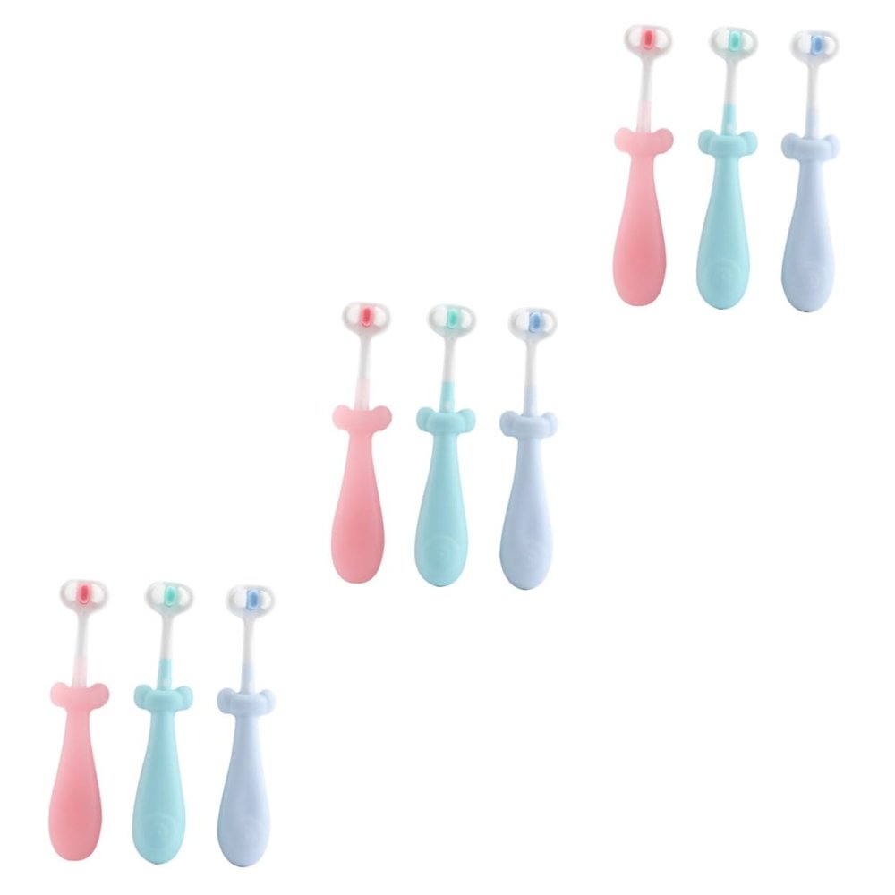 DEARMAMY 9pcs Decorative Toothbrush for Boys and Girls Boy Girl Soft Bristle Toothbrush for Manual Cleaning