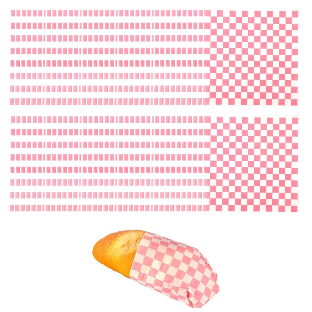 100pcs Wax Deli Paper Sheets for Food, 7x7in Grease Proof Food Basket Liners Sandwich Burger Wrapping Deli Greaseproof Paper Sheets Basket Liners for Sandwiches Hamburgers