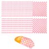100pcs Wax Deli Paper Sheets for Food, 7x7in Grease Proof Food Basket Liners Sandwich Burger Wrapping Deli Greaseproof Paper Sheets Basket Liners for Sandwiches Hamburgers view 1