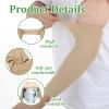 Aeaocvo 2 Pairs Tattoo Cover up Sleeve Forearm Sleeves for Women, Forearm Compression Protective Sleeve Arm Sleeves for Women Men view 3